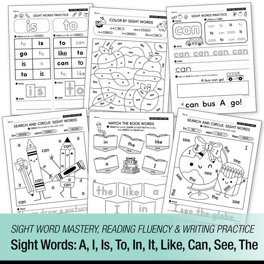 First Grade September Daily Sight Words