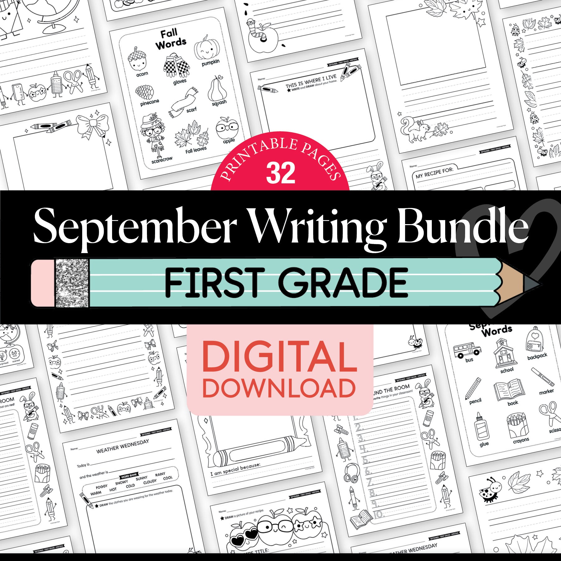First Grade September Writing Bundle