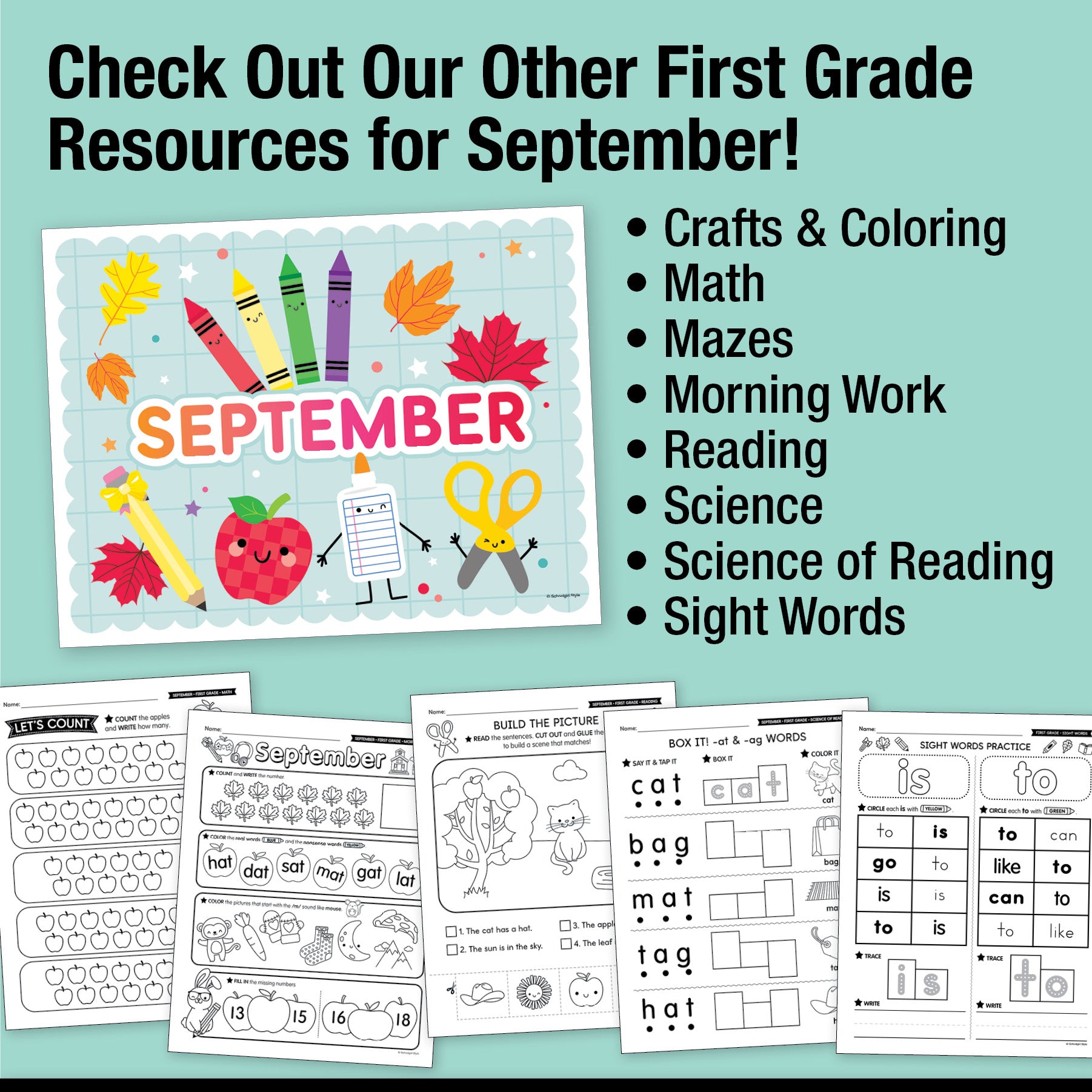 First Grade September Writing Bundle