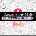 Load image into Gallery viewer, Second Grade September Daily Math Worksheets
