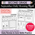 Load image into Gallery viewer, Second Grade September Daily Morning Work
