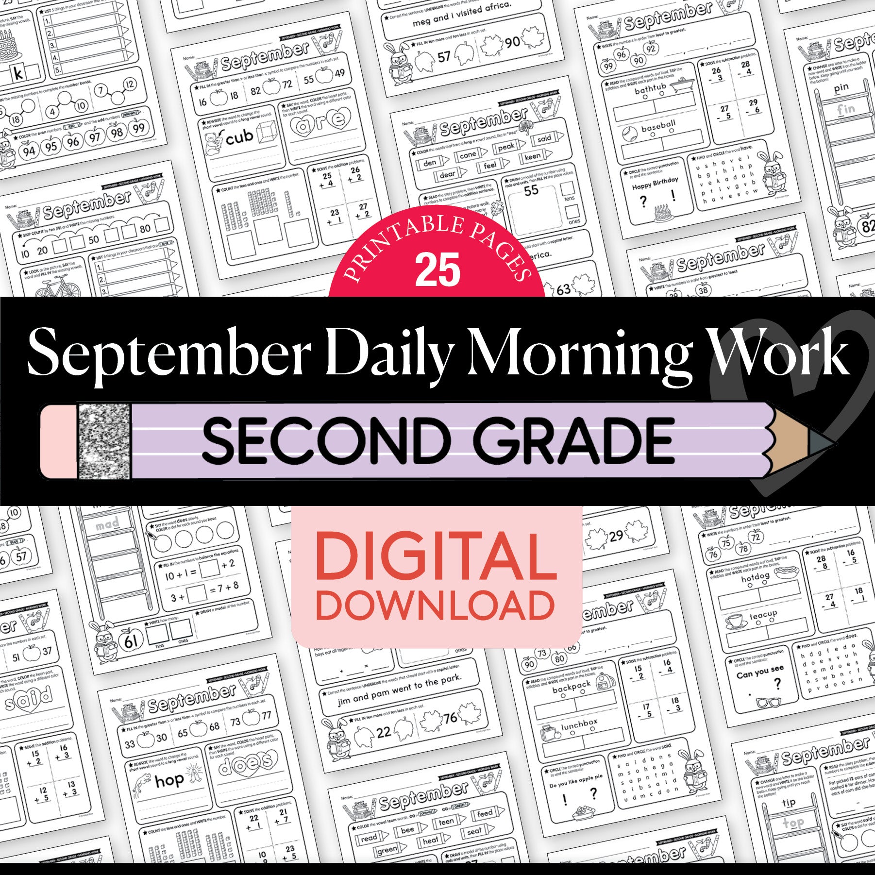 Second Grade September Daily Morning Work