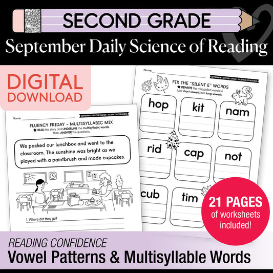 Second Grade September Daily Science of Reading