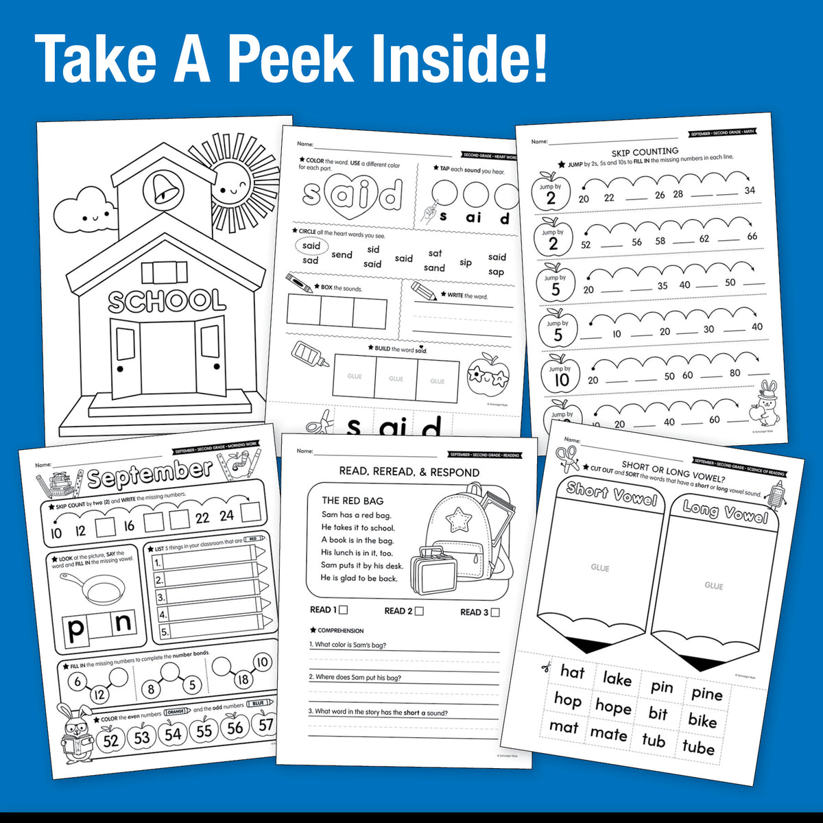 Big Book of September Second Grade Thematic Unit Bundle
