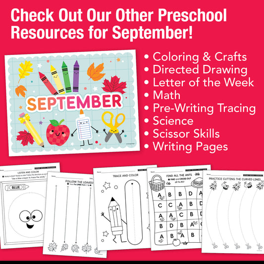 Preschool September Daily Alphabet Play Dough Mats