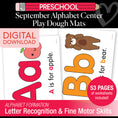 Load image into Gallery viewer, Preschool September Daily Alphabet Play Dough Mats

