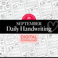 Load image into Gallery viewer, Kindergarten September Daily Handwriting Worksheets
