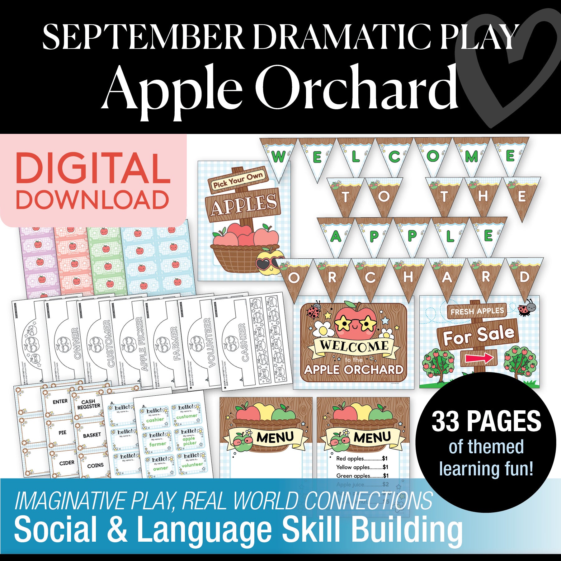 September Dramatic Play Apple Orchard
