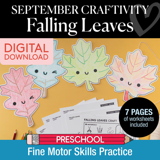 Printable September Falling Leaves Craft