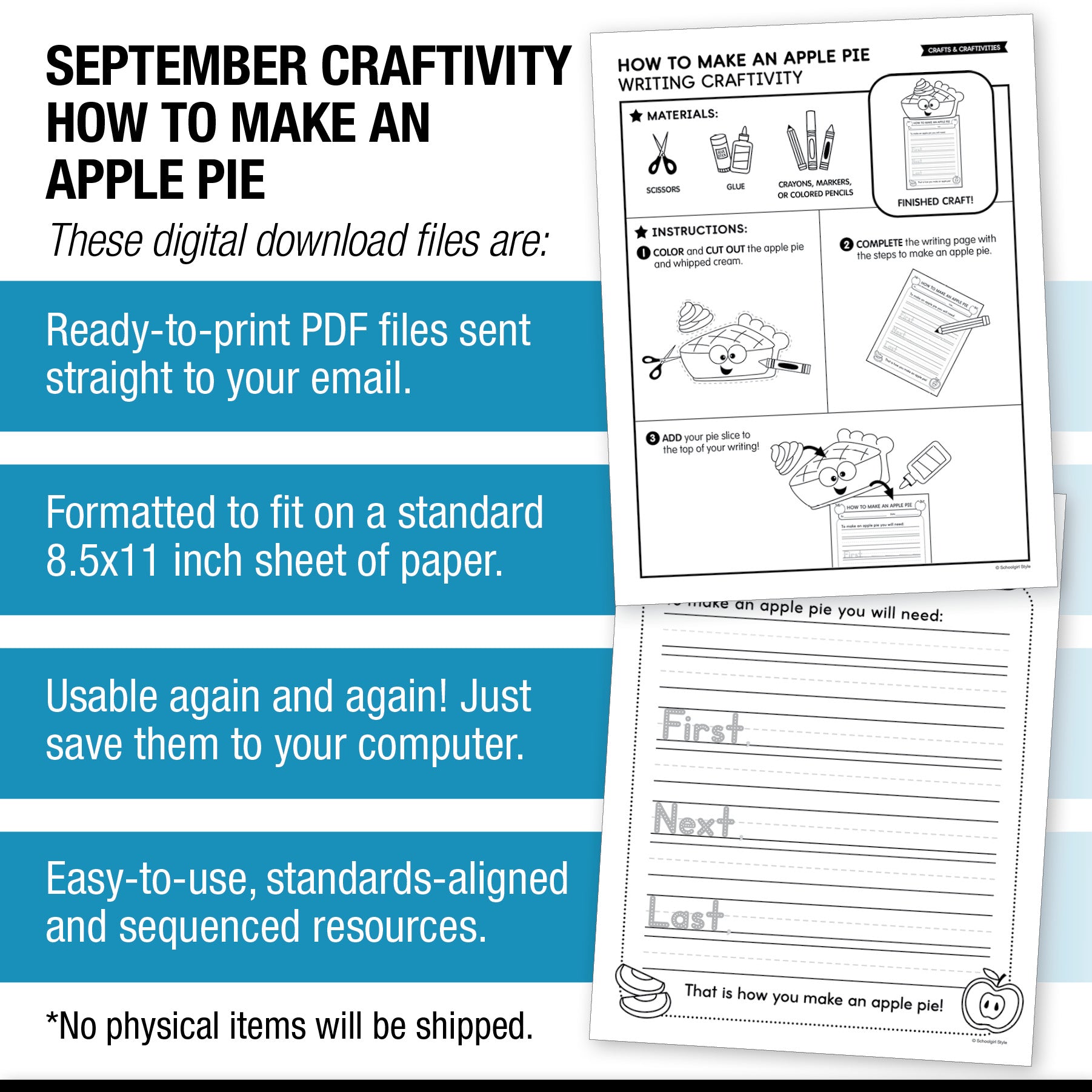 How to Make an Apple Pie Craftivity