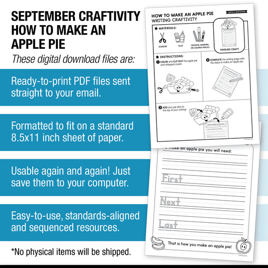How to Make an Apple Pie Craftivity