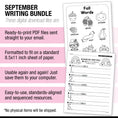 Load image into Gallery viewer, Kindergarten September Writing Bundle
