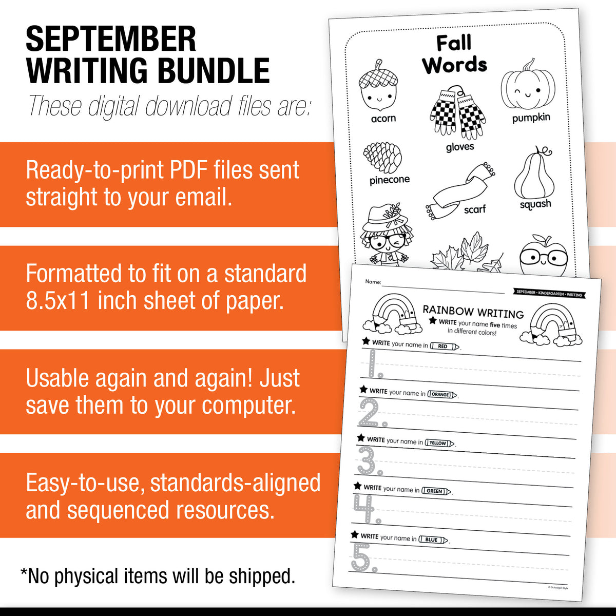 Big Book of September Kindergarten Thematic Unit Bundle