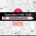 Load image into Gallery viewer, Kindergarten September Daily Math Worksheets
