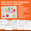 Load image into Gallery viewer, Kindergarten September Daily Math Worksheets
