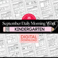 Load image into Gallery viewer, Kindergarten September Daily Morning Work

