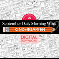 Load image into Gallery viewer, Kindergarten September Daily Morning Work
