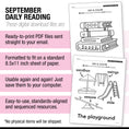 Load image into Gallery viewer, Kindergarten September Daily Reading
