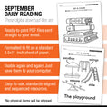 Load image into Gallery viewer, Kindergarten September Daily Reading
