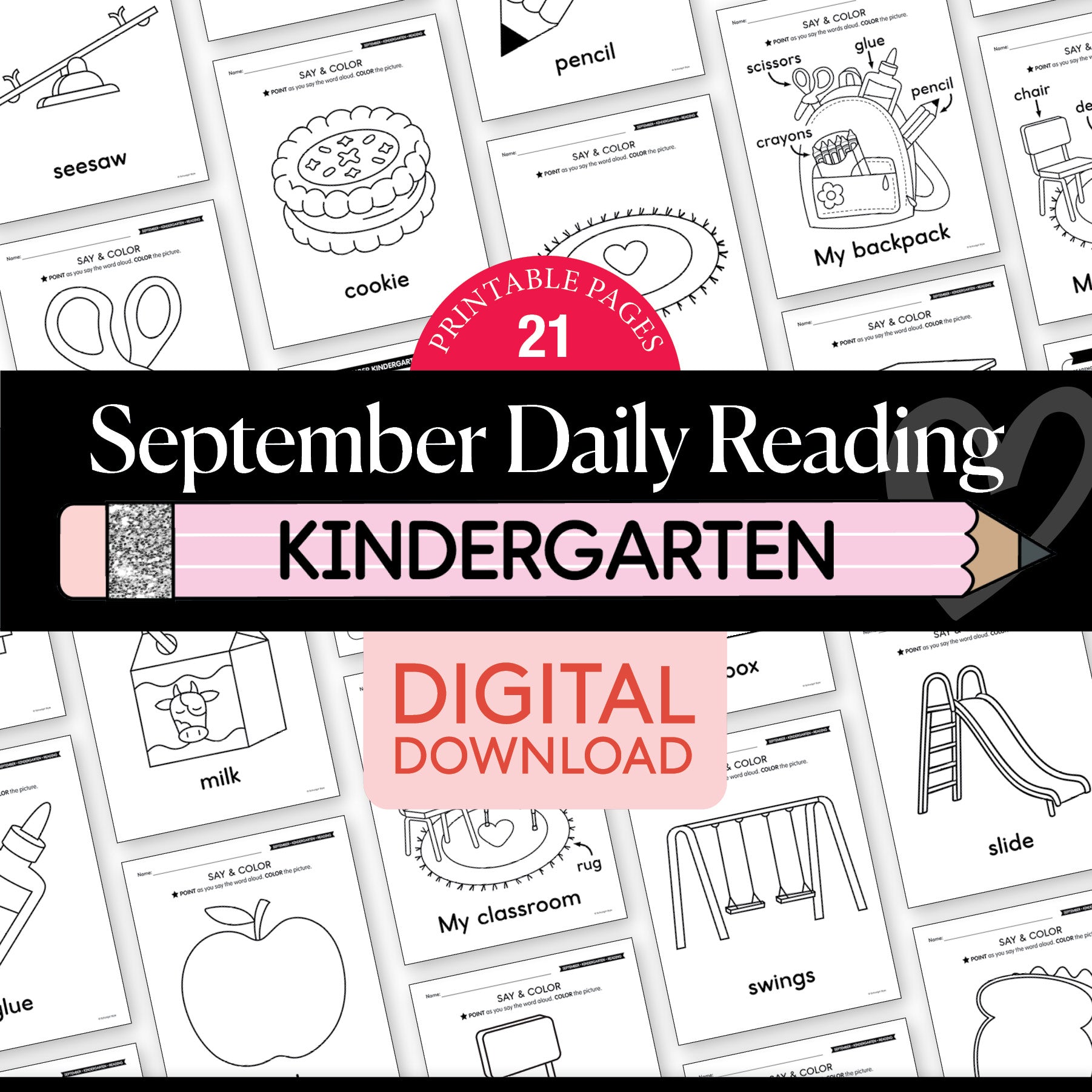 Kindergarten September Daily Reading