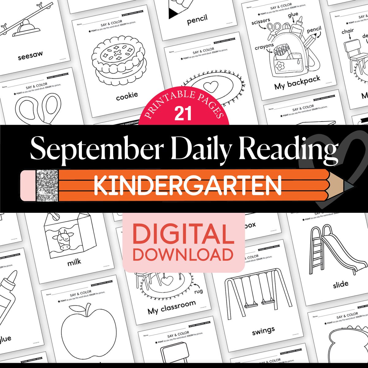 Kindergarten September Daily Reading