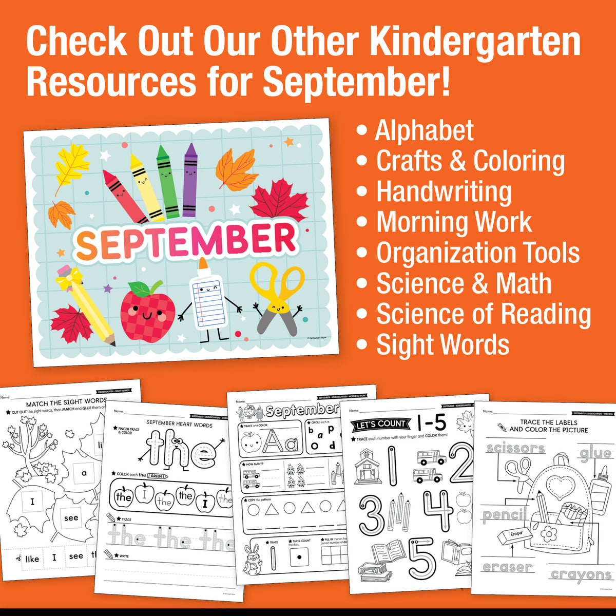 Kindergarten September Daily Reading