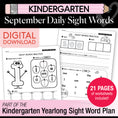 Load image into Gallery viewer, Kindergarten September Daily Sight Words
