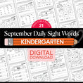 Load image into Gallery viewer, Kindergarten September Daily Sight Words
