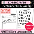 Load image into Gallery viewer, Kindergarten September Writing Worksheets
