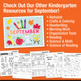 Load image into Gallery viewer, Kindergarten September Writing Worksheets

