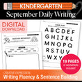 Load image into Gallery viewer, Kindergarten September Writing Worksheets
