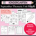 Load image into Gallery viewer, Printable Kindergarten September Thematic Unit Bundle
