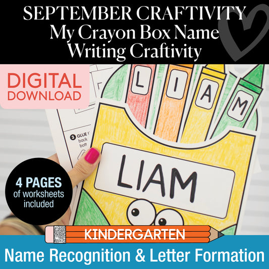 Printable My Crayon Box Name Craftivity