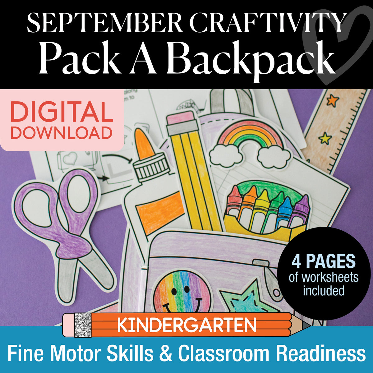 Printable September Pack a Backpack Craft