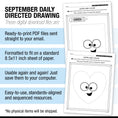 Load image into Gallery viewer, Preschool September Directed Drawing Worksheets
