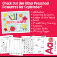 Load image into Gallery viewer, Preschool September Directed Drawing Worksheets
