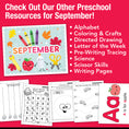 Load image into Gallery viewer, Preschool September Daily Math Worksheets
