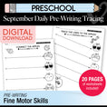 Load image into Gallery viewer, Preschool September Pre-Writing Tracing Worksheets
