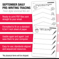 Load image into Gallery viewer, Preschool September Pre-Writing Tracing Worksheets
