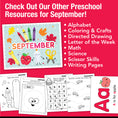 Load image into Gallery viewer, Preschool September Pre-Writing Tracing Worksheets
