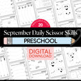 Load image into Gallery viewer, Preschool September Scissor Skills Worksheets
