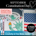 Load image into Gallery viewer, Printable Preschool & Kindergarten Constitution Day Worksheets, Activities, & Coloring Pages
