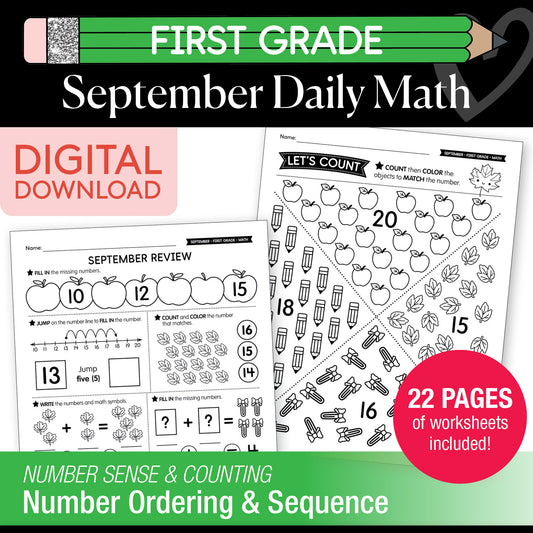 First Grade September Writing Bundle