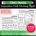 Load image into Gallery viewer, First Grade September Daily Morning Work
