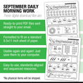 Load image into Gallery viewer, First Grade September Daily Morning Work
