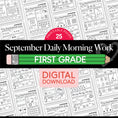 Load image into Gallery viewer, First Grade September Daily Morning Work
