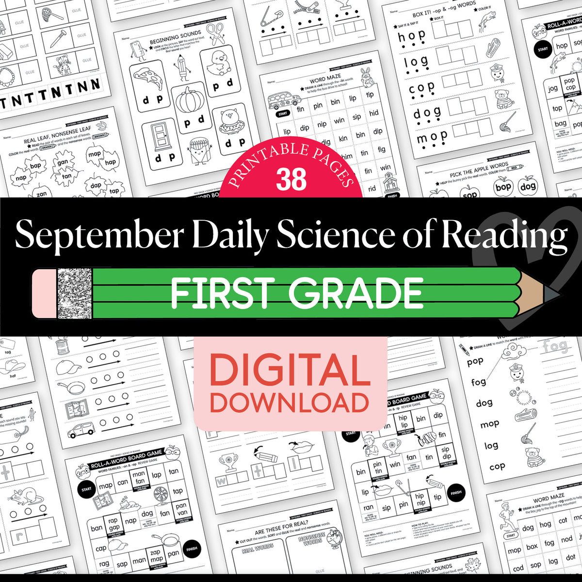 First Grade September Daily Science of Reading
