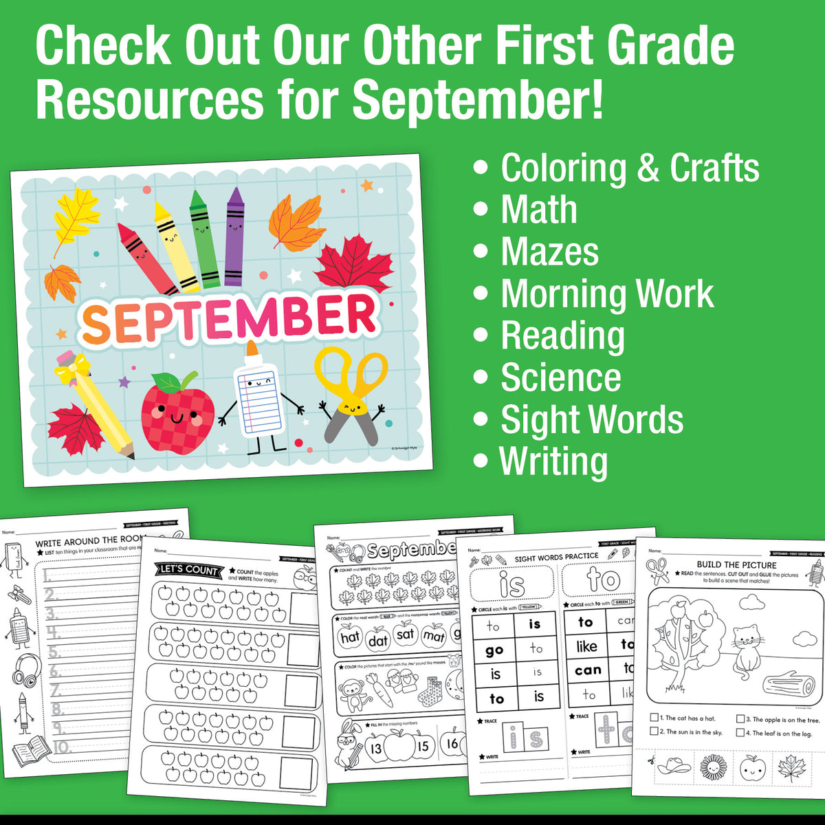 First Grade September Daily Science of Reading