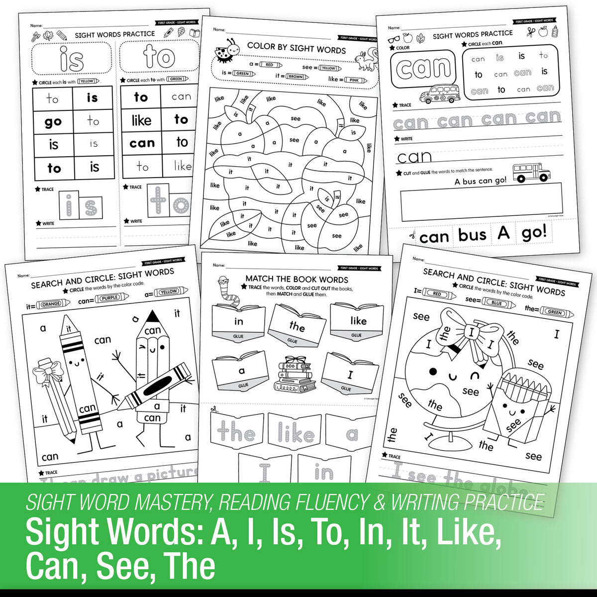 First Grade September Daily Sight Words