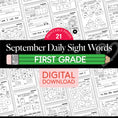Load image into Gallery viewer, First Grade September Daily Sight Words
